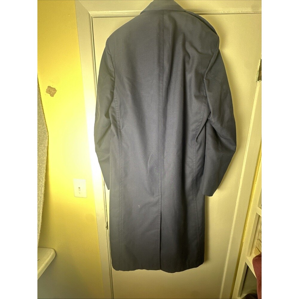 VTG GI US Air Force All Weather Coat Navy Blue Trench Coat With Lining Mens 39XL - Picture 7 of 7